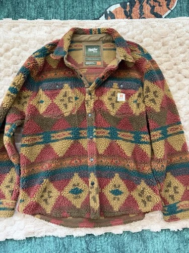 Howler Brothers Allegheny High Pile  Aztec Fleece Overshirt Jacket Large - product listing photo