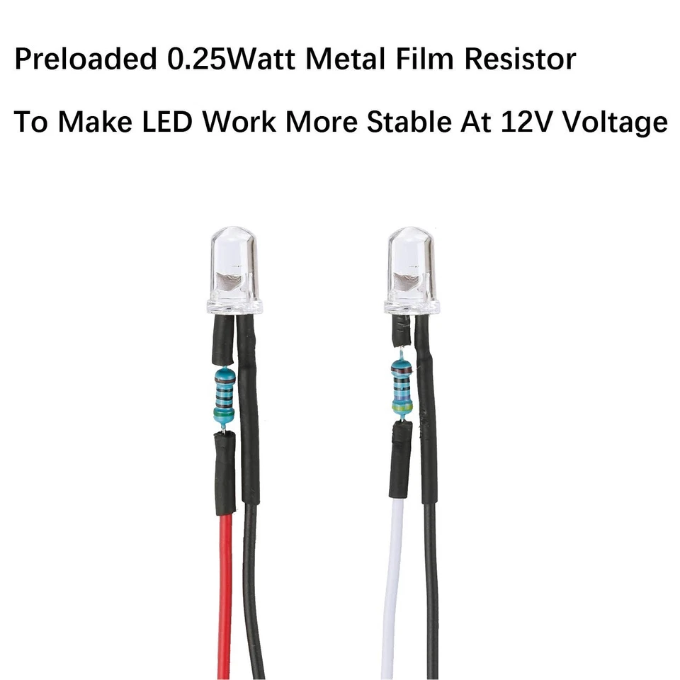 30pcs 12 Volt 3mm Red Blinking LED Lights Emitting Diodes (1.5Hz Single Color... - Image 4 of 4