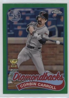 2024 Chrome Update 1989 Topps Baseball Green Refractor 22/99 Corbin Carroll 08kw