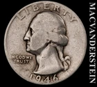 1946 Silver Washington Quarter - Scarce  Better Date  No Reserve  #L7465