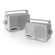 PYLE OUTDOOR WATERPROOF WIRELESS BLUETOOTH 3.5 INCH SPEAKER SYSTEM - WHITE