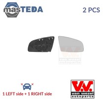 0325838 REAR VIEW MIRROR GLASS PAIR LHD ONLY VAN WEZEL 2PCS FOR AUDI A4,A6,A3,B7