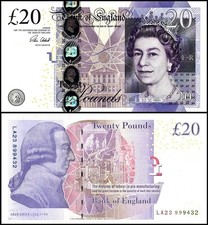 Great Britain 20 Pounds, 2006, P-392c, UNC