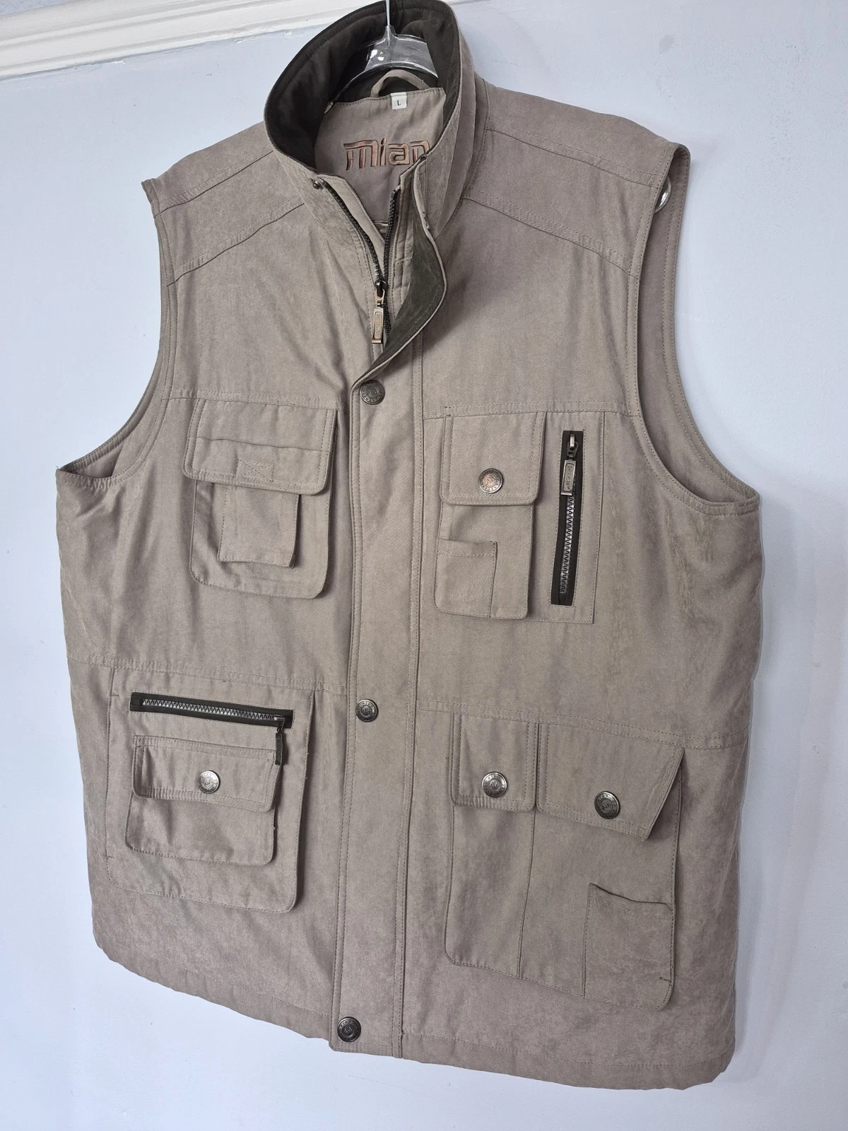 Mian Gilet Utility Vest (Multi Pocket, Fishing, Hiking, Hunting, Farm) Size L