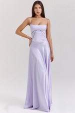 HOUSE OF CB 'Anabella' Orchid Lace Up Maxi Dress L+ 14/16 D-E CUP 5497