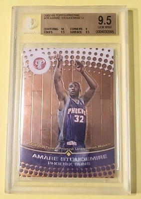 2002-03 Topps Pristine Amare Stoudemire RC Suns /1499 Bgs 9.5
