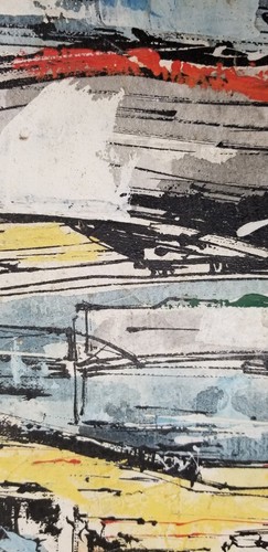 "Bernard Dufour original óleo sobre lona 13 3/4"" x 17 3/4" - Imagen 7 de 11