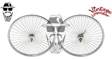 Vintage Lowrider 24” Chrome Bicycle Wheel 72 Spoke 14G – Front or Coaster.
