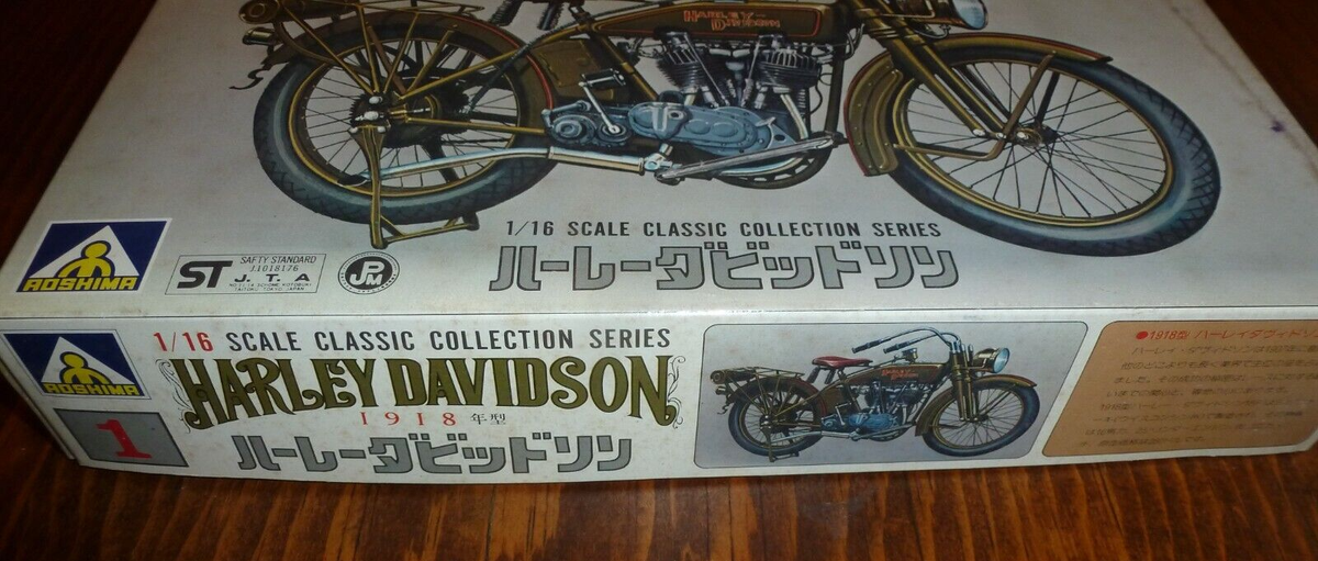 Harley Davidson 1918 - AOSHIMA 1/16 Scale Model Classic Collection  
