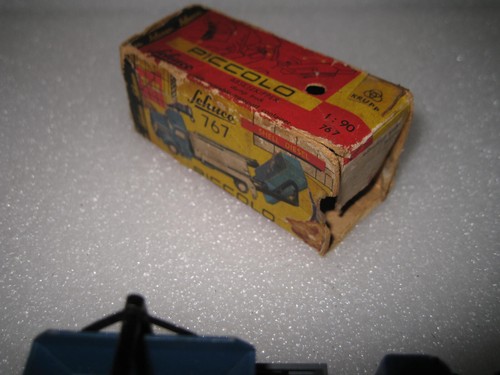 VINTAGE HO SCALE 1/90 SCHUCO PICCOLO #767 KRUPP DUMP SKIP TRUCK BLUE - Bild 4 von 7