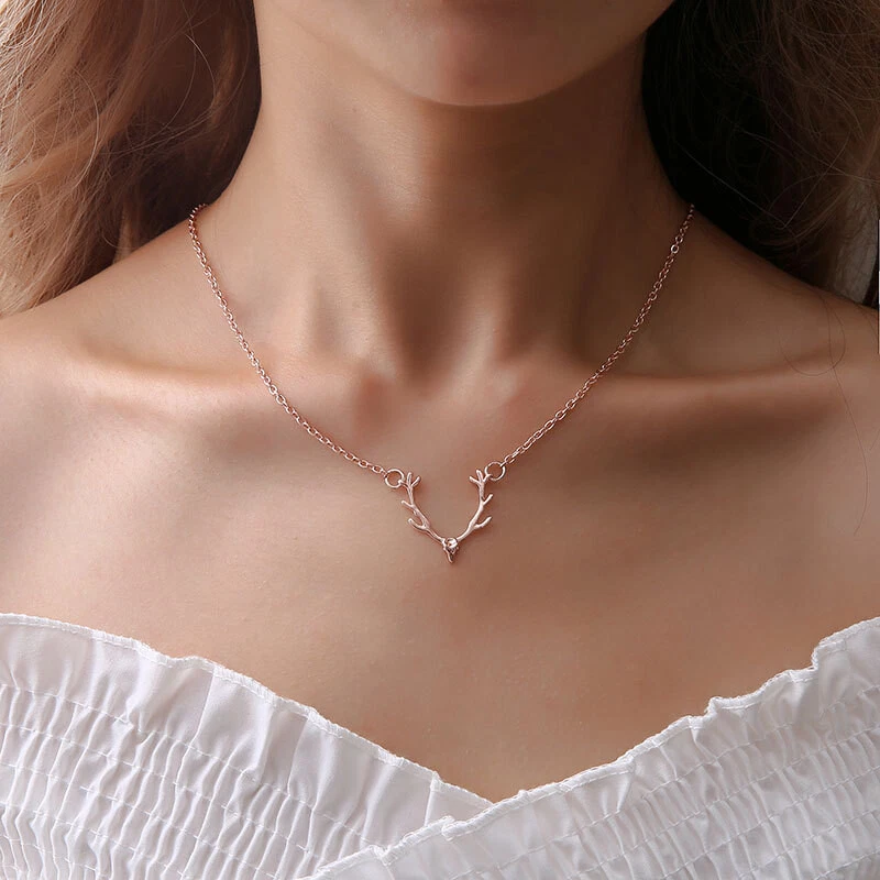 Deer antler shop pendant necklace