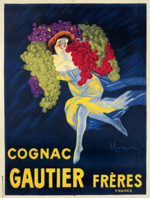 Cognac Gautier 1907 Cappiello Liquor Art Nouveau Giclee Canvas Print 15X20