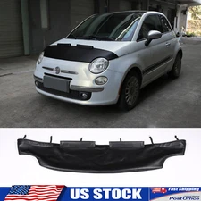 PU Leather Hood Bonnet Bra Shield Bug Deflector Protector Fits Fiat 500 2007-24