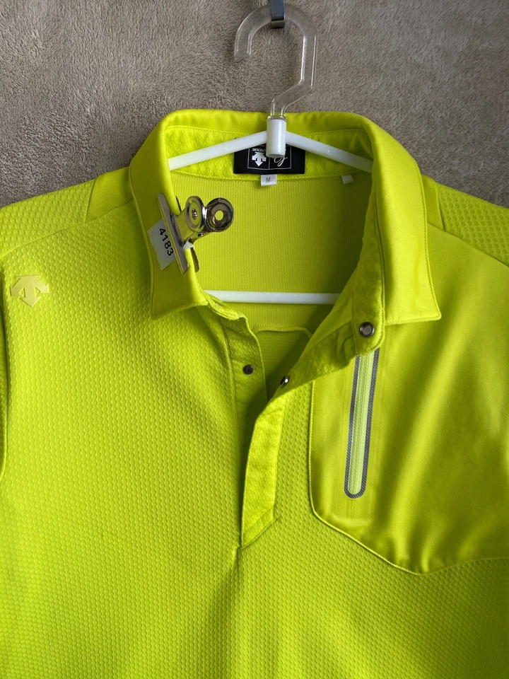 Camisetas Polo Descente Top Talla M Mujer Amarillo Logo Manga Corta Deportes Foto 2 de 4