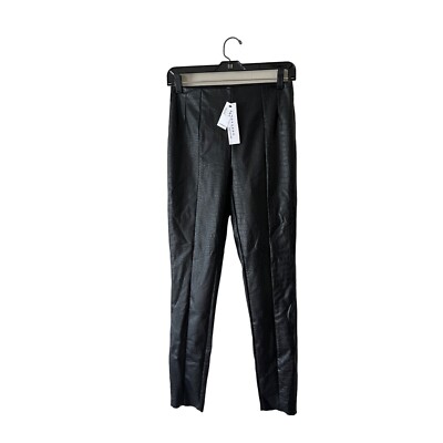 cigarette pants topshop TopShop Faux Crocodile Embossed Leather Pants Cigarette Ankle - Size 2 READ