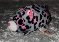 Ty Beanie Boos Teeny Tys Stackable 4" Miles Plush Leopard Glitter Eyes 2016