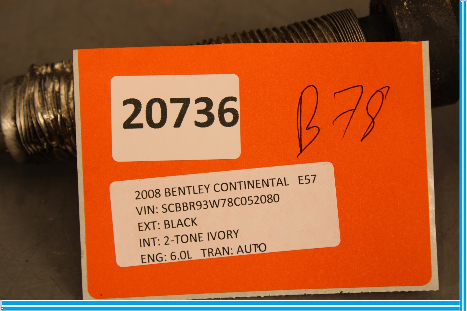 Bentley Continental 2006-2012 Hose pipe
