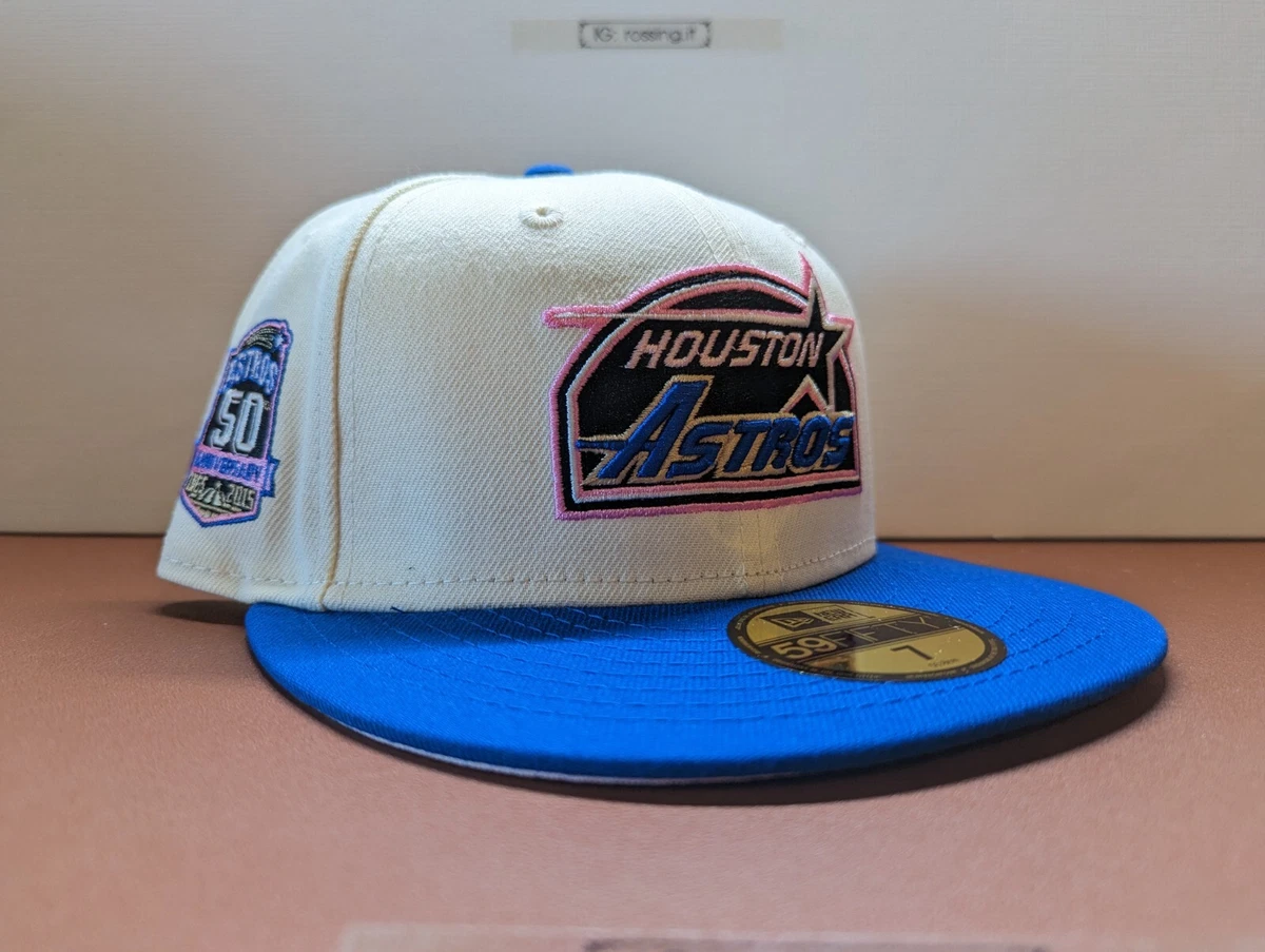 Sneakertown 59FIFTY Houston Astros 50th Script Blue Pink UV travis scott 7  1/4