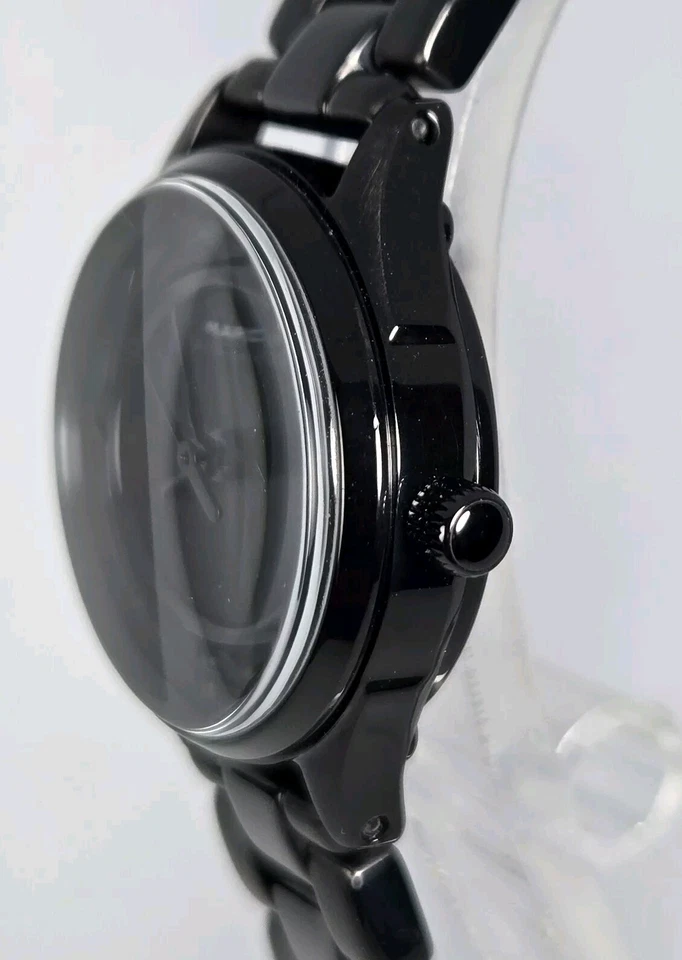 MARK BY MARK JACOBS MUJER ESQUELETO ACERO INOXIDABLE RESISTENCIA AL AGUA ESFERA NEGRA Foto 3 de 4