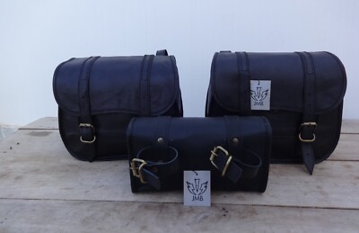 Sacoches Cavalieres 35x20x18 cm 2 Pc. Bagage Valise Moto Chopper Noir