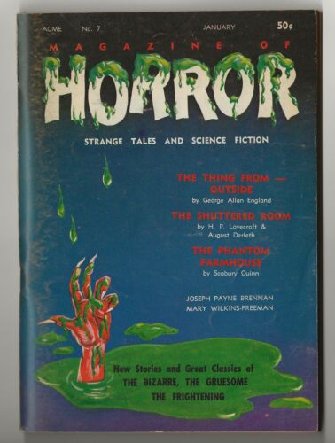 Magazine of Horror #7 (Jan 1965) Lovecraft/Derleth, Quinn, Wilkins-Freeman, Poe - Picture 1 of 2