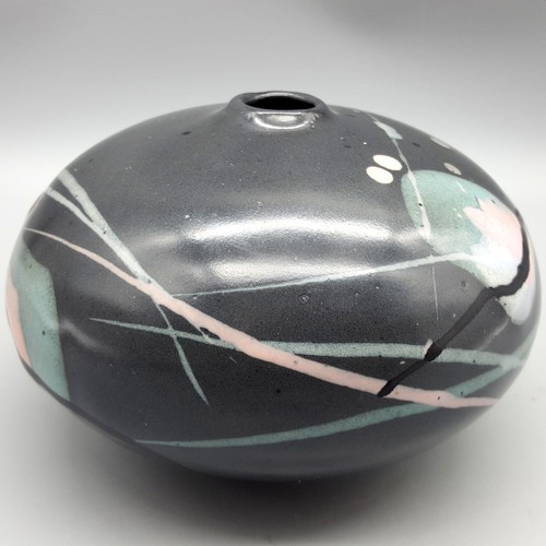 Mark Chamberlain 5,5" handgeworfen Studio Kunstkeramik Unkraut Topf Vase Kosmos USA - Bild 3 von 10
