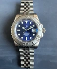 seiko nh35 JP watch 40mm Blue Dial Steel Bezel  automatic watch