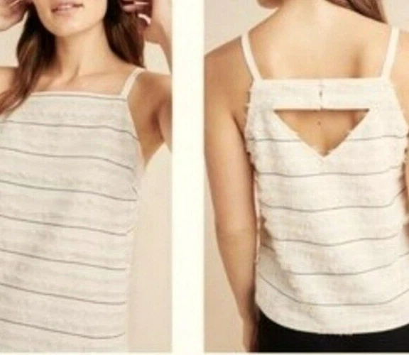 Maeve by Anthropologie, Quinn Textured Fringe Cami - 8