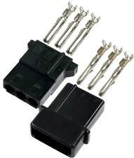 AMP Strobe 3 Pin BLACK Connector Power Supply Bulb Female N Male for Whelen,