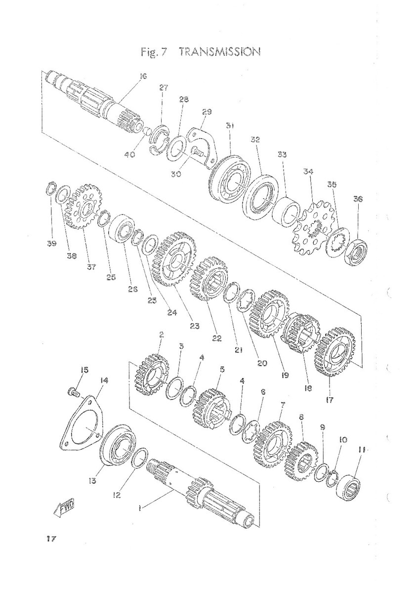 yamaページ YAMAHA Parts Manual YZ400 YZ250 C 1976 Replacement Spares Catalog