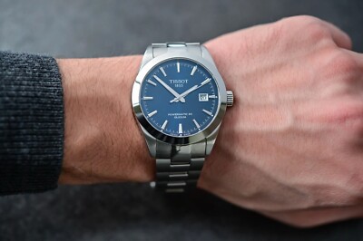 Tissot Gentleman Powermatic 80 Silicium Blue Dial Men's Watch T1274071104100  | eBay