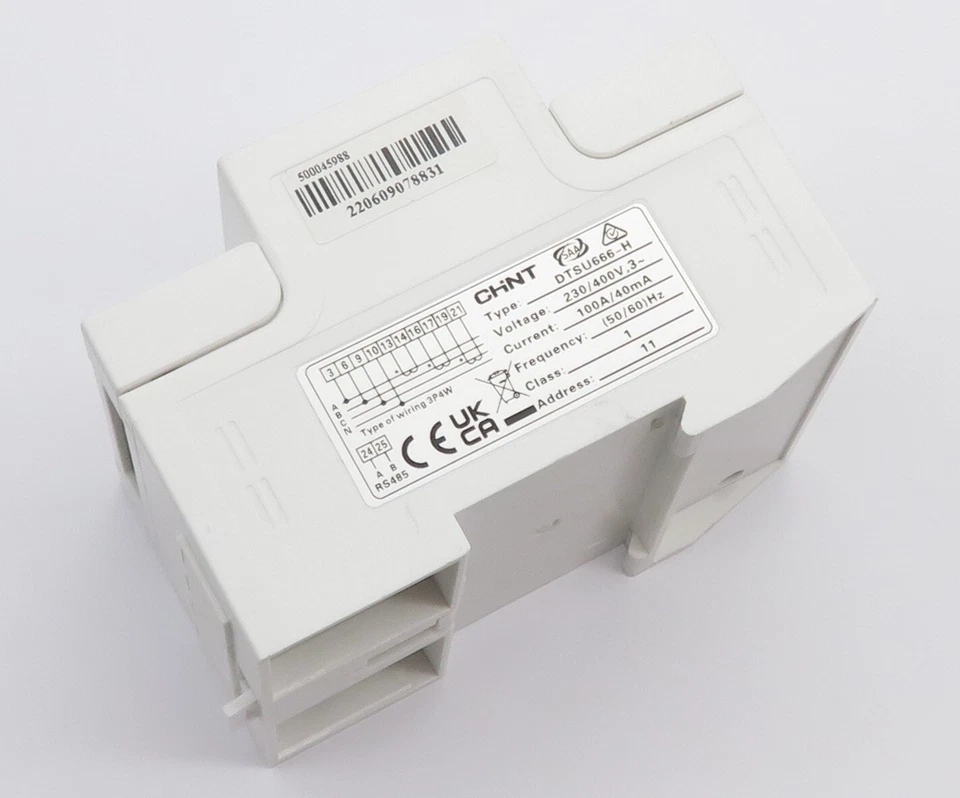 Smart Power Sensor Chint DTSU666-H Contatore di energia 3~ Contatore di corrente 100A 40mA UKCA - Immagine 3 di 4
