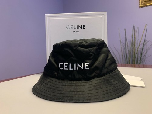 CELINE Bucket Hat in Nylon Black Twill 