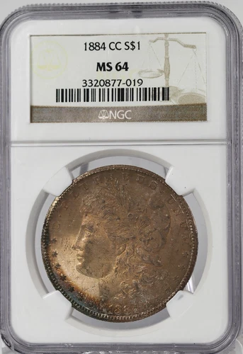 1884 CC $1 Dollar Morgan Silver Dollar MS64 NGC