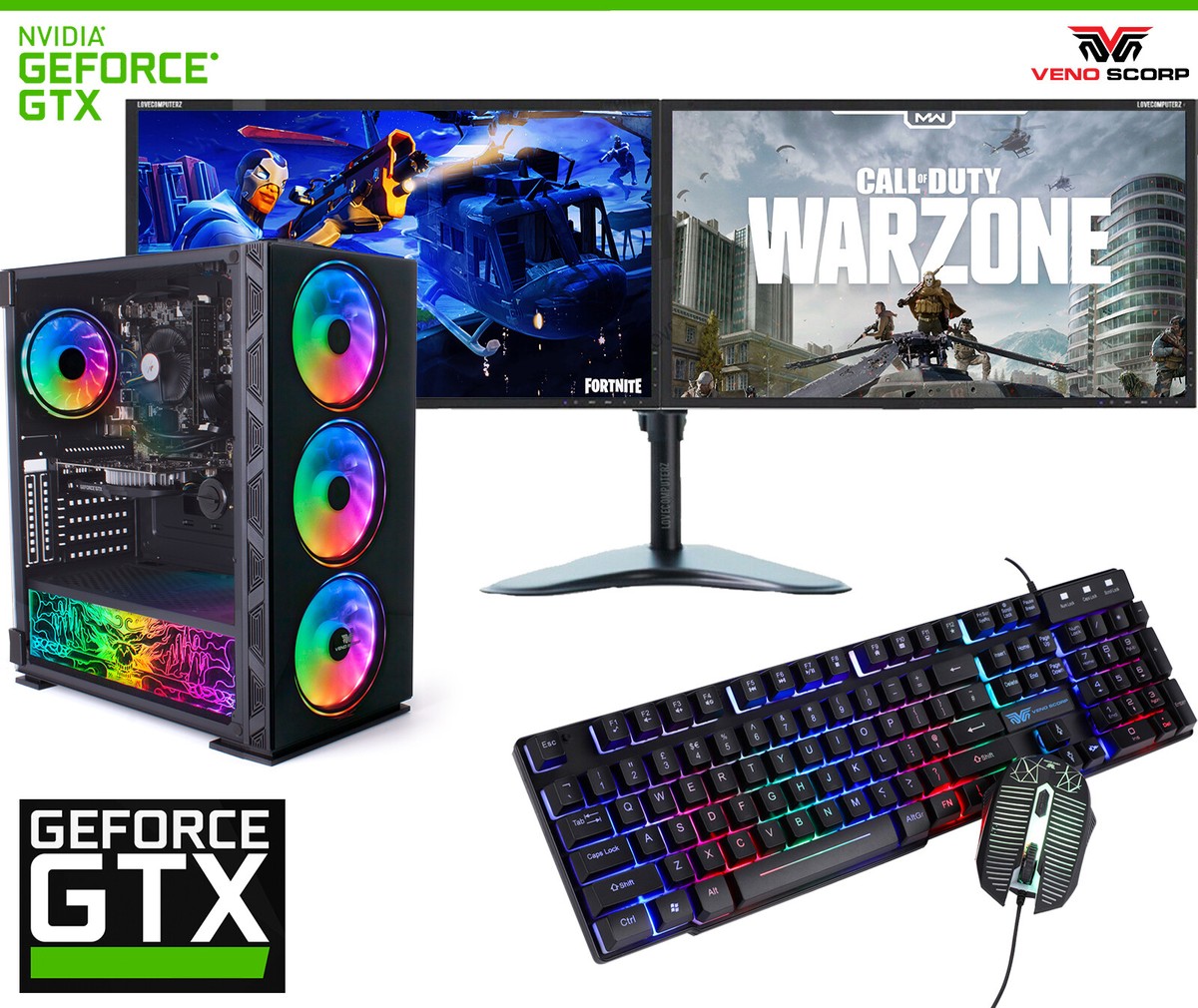 Gaming Pc Gtx 1650 Super I7 3770 Dual 22