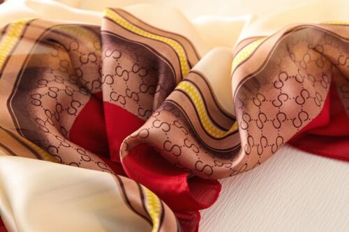 Women Lady Winter Quality Elegant Luxury Style Print Large Silk Scarf Wrap Shawl - Picture 10 of 15