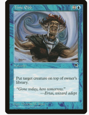 Vintage Magic the Gathering Cards Time Ebb (x4) PLAYSET MtG Tempest