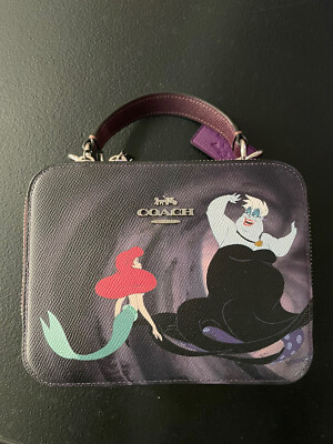 COACH アリエル アースラ ハンドバッグ Disney X Coach Box Crossbody With Ursula Ariel Motif CC375 Royal
