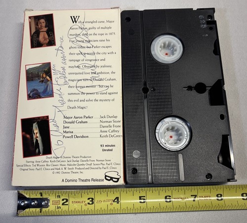 VTG 1992 Death Magic AUTOGRAPHED By Paul Clinco B-Movie Horror VHS Cult Classic - Picture 4 of 12