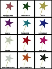Glitter 2-1/2" STAR Cupcake Toppers Birthday Party Decor CHOOSE Package & COLOR