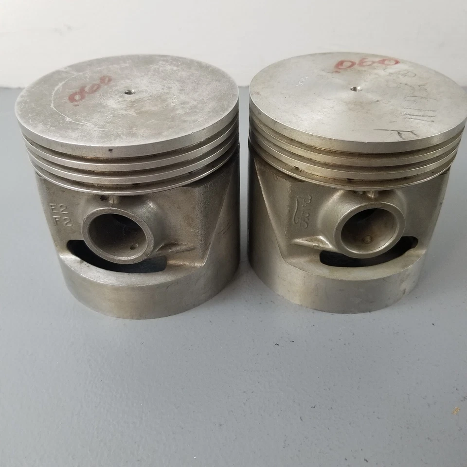 4 pistones Ford BB-6110 .060 nuevos originales de gran tamaño 1928-34 modelo A y B Cyl Foto 3 de 4