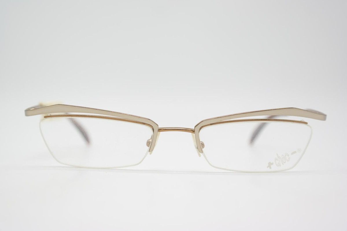 Lunettes Vintage CHOC C214 - Monture Demi-Rim Bronze Argent - Métal - Taille 52-19-135