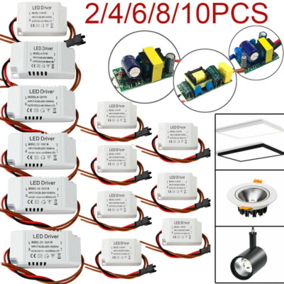 2-10X Led Driver Transformer 24v 36v 48v Power Supply 110/220v DC 8w 12w 25W 36W