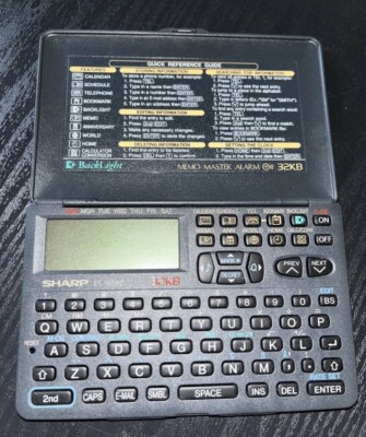 Sharp Electronic Organizer EL-6590B Backlight Memo Master 32KB Memory