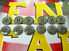 ORIGINAL VIETNAM WAR 1960's US MILITARY GREEN 3/4" 19mm PLASTIC 12 BUTTONS