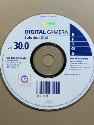 Cannon Digital Camera Solution Disk 30.0 For Macintosh/For Windows Solution Disk