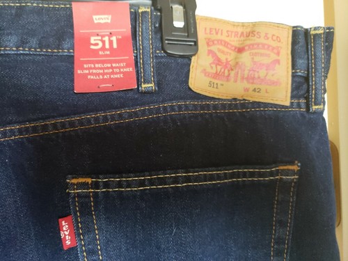 Levi's Men's 511 SLIM FIT Denim Shorts DARK WASH (Men's Size 42) NWT MSRP $50 - Picture 5 of 6
