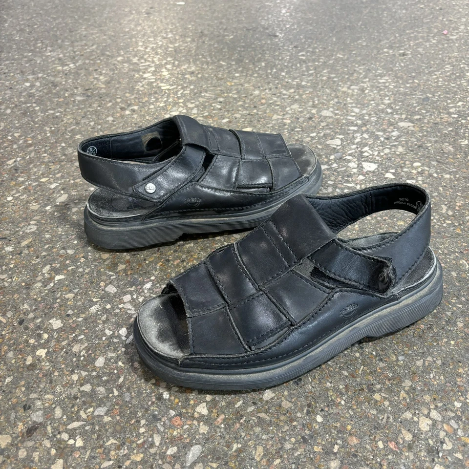 Sandalias Y2K Dr. Martens 9070 Fisherman de cuero negro con correa tejida para hombre talla 11 Foto 2 de 4