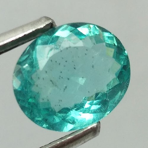 1.27CTS NATURAL NEON BLUE COLOR APATITE OVAL CUT LOOSE GEMSTONES M486 - Picture 2 of 5