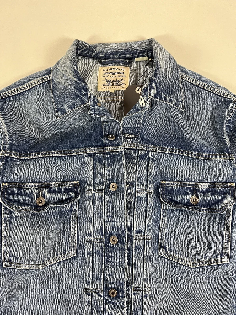 LEVIS MADE AND CRAFTED LMC OVERSIZED TYPE II TRUCKER MARLIN DARK  